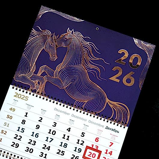 Квартальный календарь на 2026 год